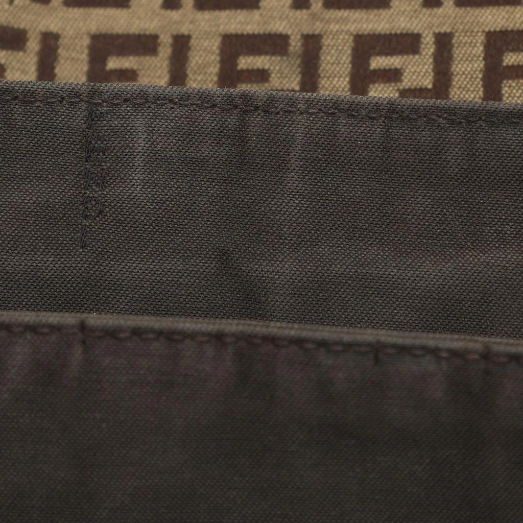 Fendi Fendi Beige/Brown Zucchino Canvas and Leather Accordion Tote 19