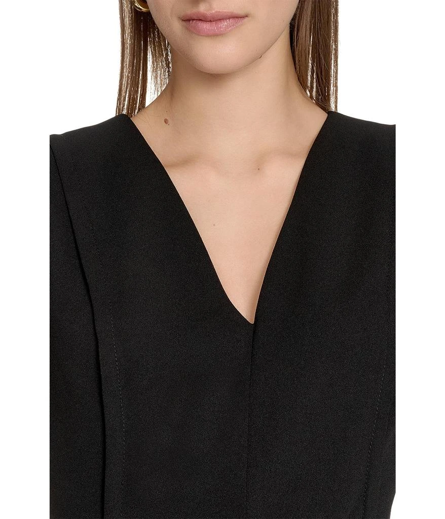 Calvin Klein Solid Scuba Crepe V-neck Sheath 3