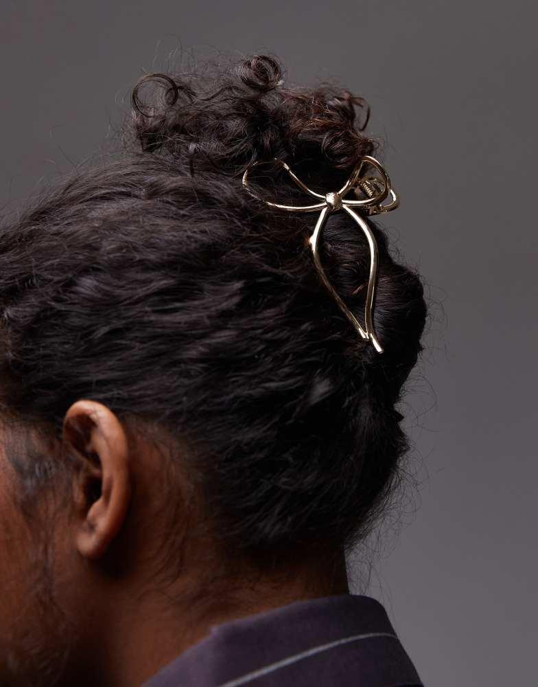 & Other Stories & Other Stories bow hair claw clip in black