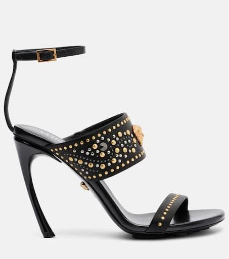 Versace La Medusa 105 studded leather sandals 4