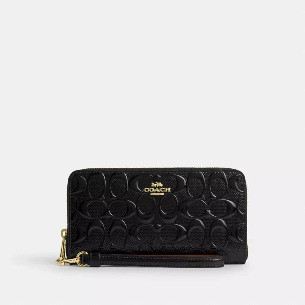 Coach Long Zip Around Wallet In Signature Leather 1