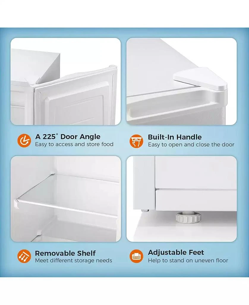 Zafro Upright Freezer — 6.0 Cu Ft Deep Freezer with Reversible Door, Removable Shelves, Adjustable Thermostat 5