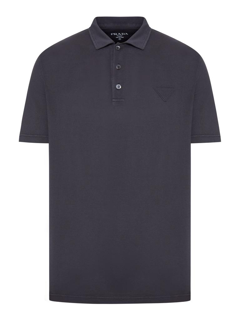 Prada Midnight Blu Wool Polo Shirt - Polo Shirts - Compare