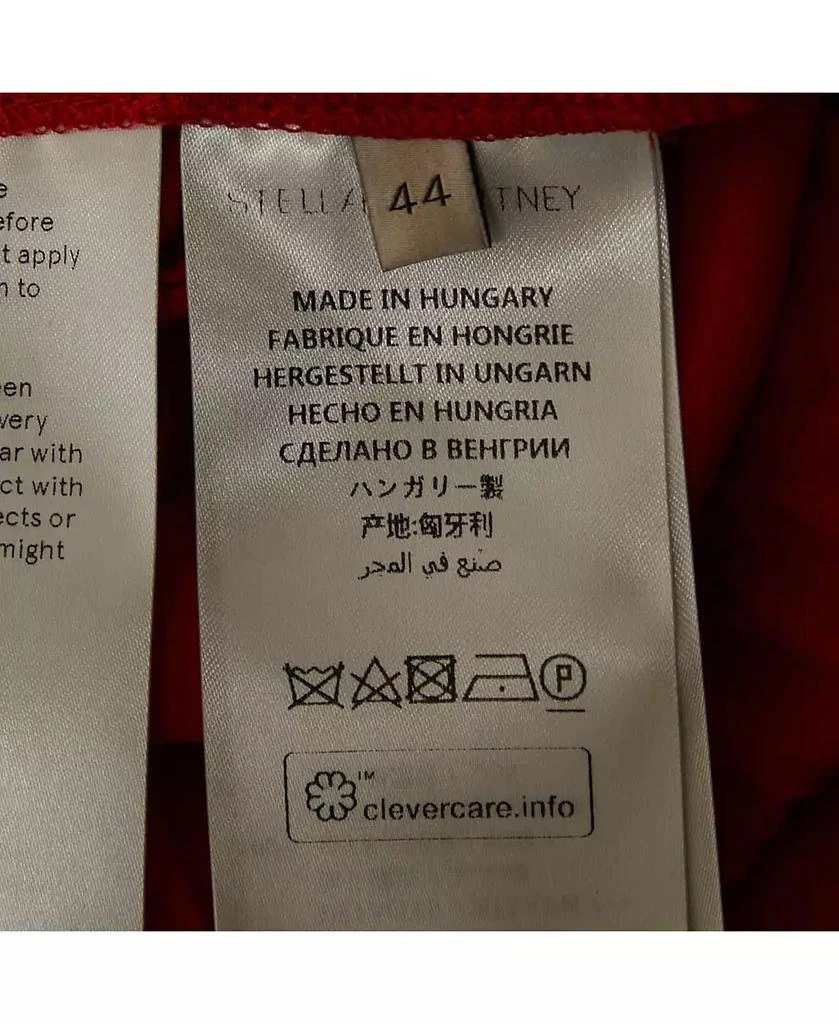 Pre-Owned Stella McCartney Women
s Red Silk Wide Leg Pants 5