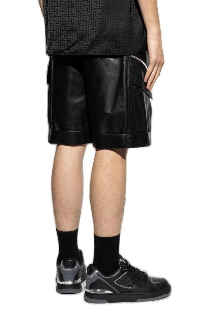Balmain Balmain Leather Cargo Bermuda Shorts 3
