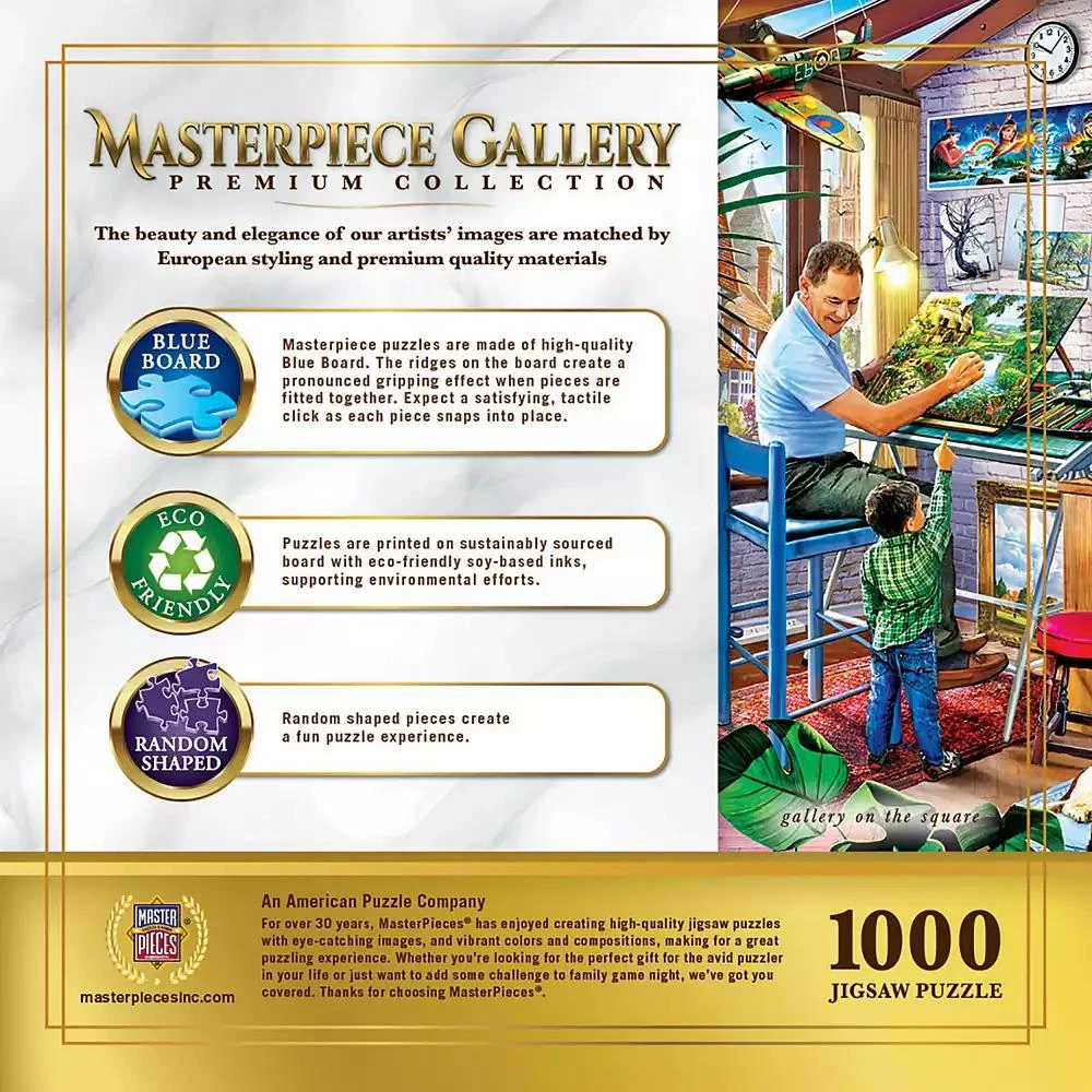 Masterpieces Masterpiece Gallery - Gallery on the Square 1000 Piece Jigsaw Puzzle 2