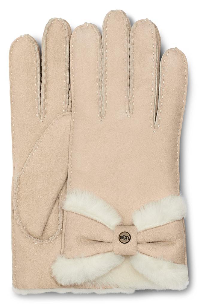 UGG Bow Genuine Shearling Gloves