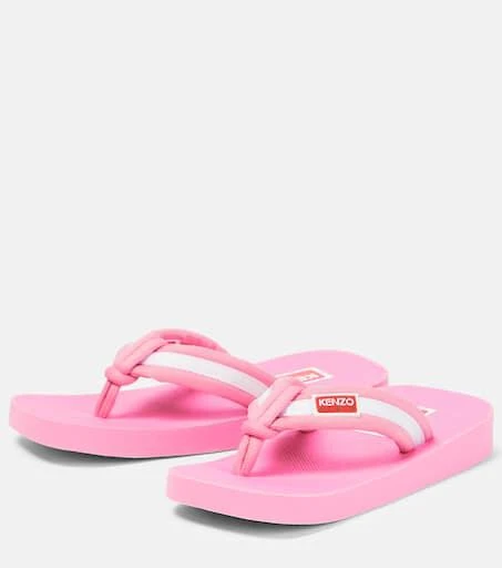 Kenzo Logo striped thong sandals 5