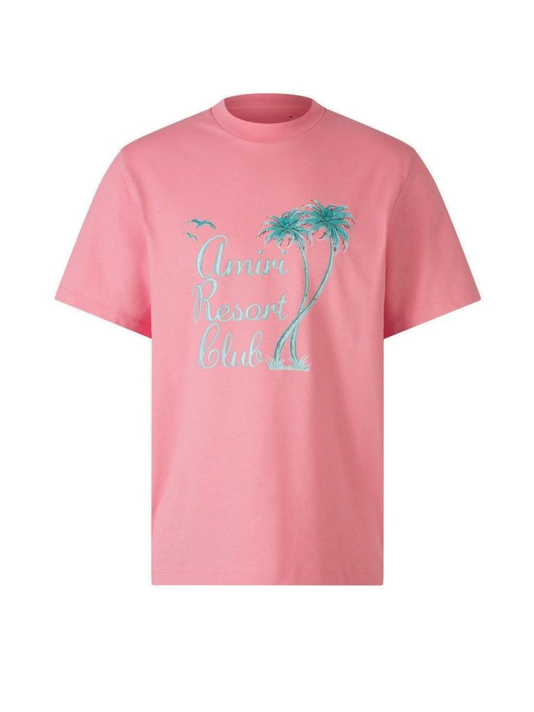 AMIRI Amiri Palm Tree Printed Crewneck T-Shirt 1