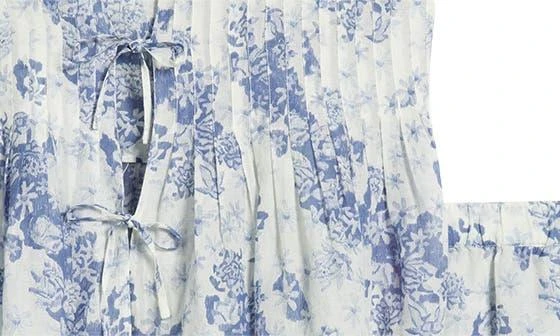 Desmond & Dempsey Pleated Cotton Short Pajamas 7