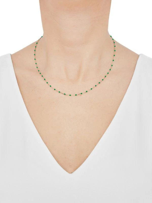 Saks Fifth Avenue 14K Yellow Gold & Enamel Beaded Cable Chain Necklace 4