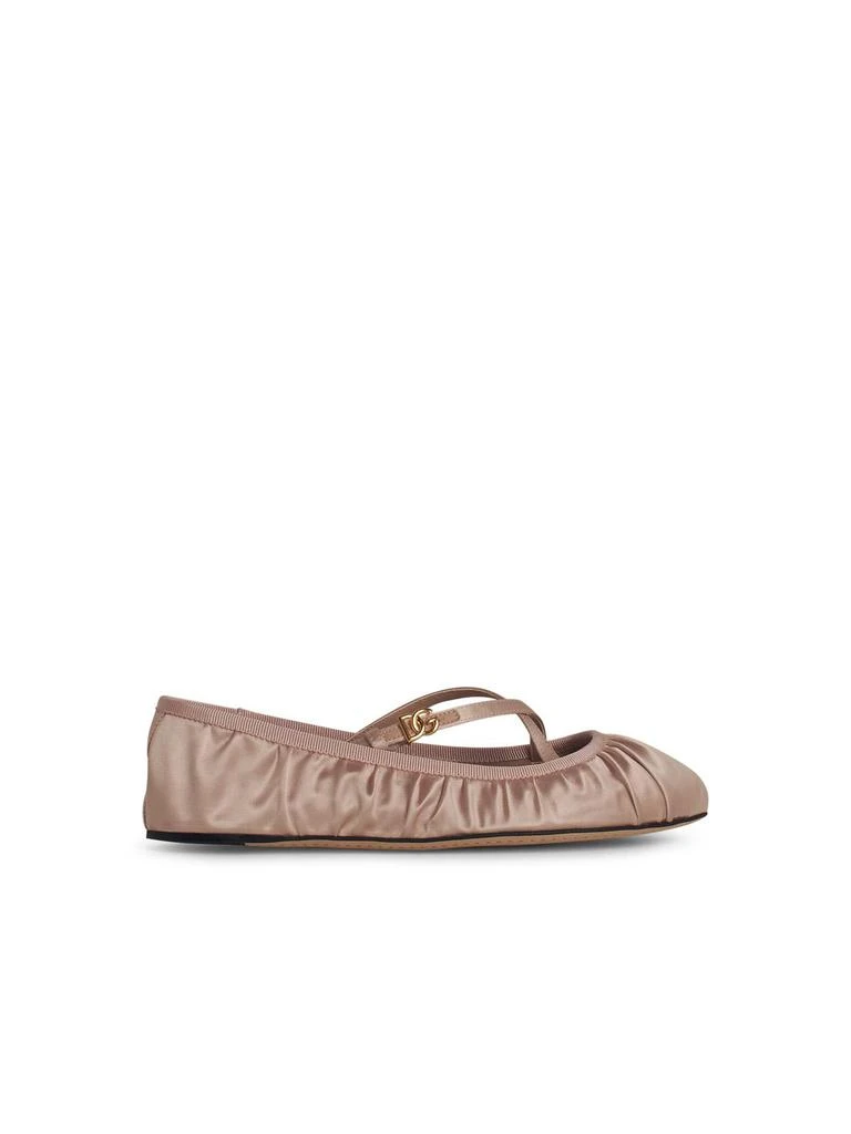 Dolce & Gabbana Pink Satin Ballet Flats 1