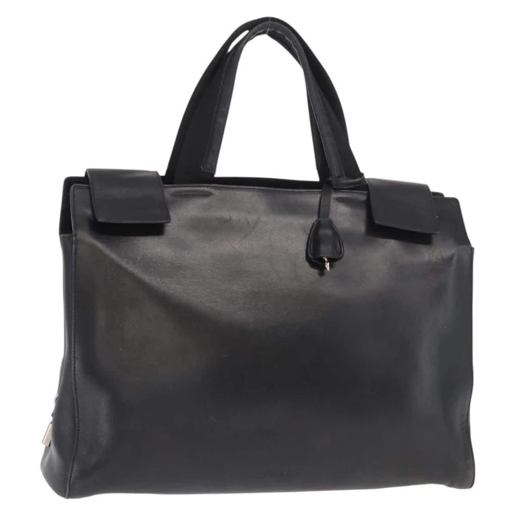 Prada Vintage Briefcase Leather Leather Briefcase Bag (Pre-Owned)