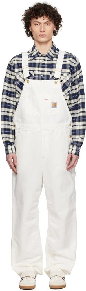 Carhartt WIP White Bib Overalls 1