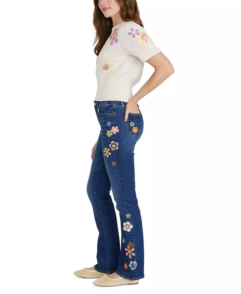 Driftwood Women's Floral Intarsia Cotton Crewneck Sweater 3