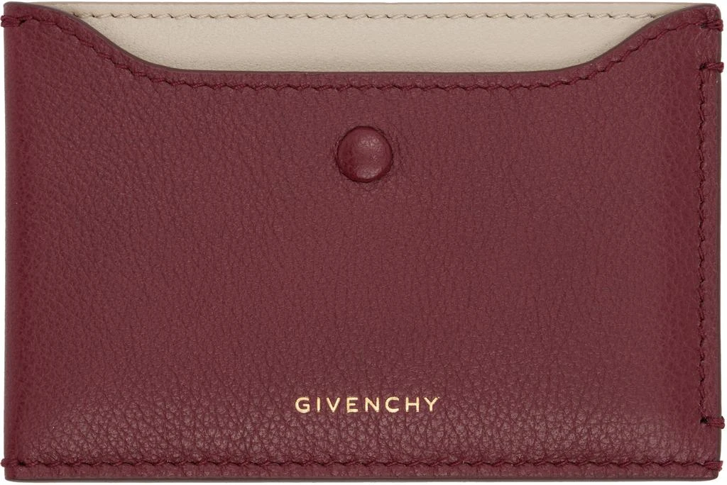Givenchy Burgundy Calfskin Card Holder