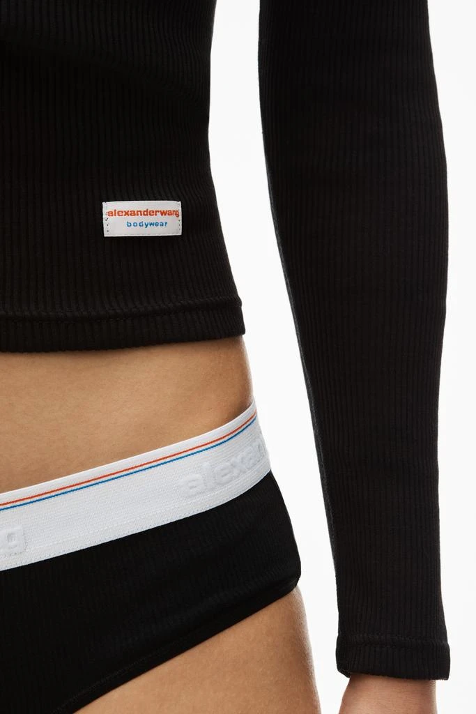 Alexander Wang Long-Sleeve Tee in Ribbed Cotton Jersey 6
