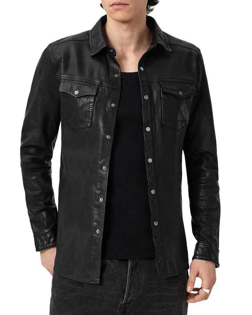 ALL SAINTS Irwin Leather Shirt 4