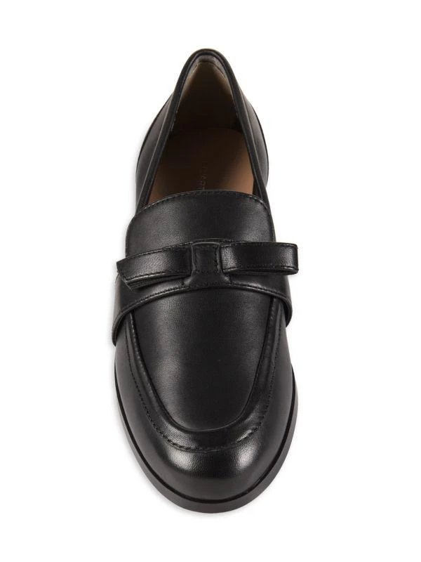 Stuart Weitzman Emma Bow Leather Loafers 5