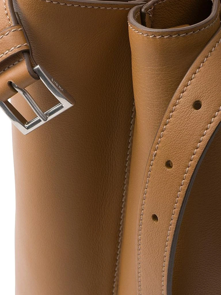 Prada Buckle Leather Handbag With Double Belt 6