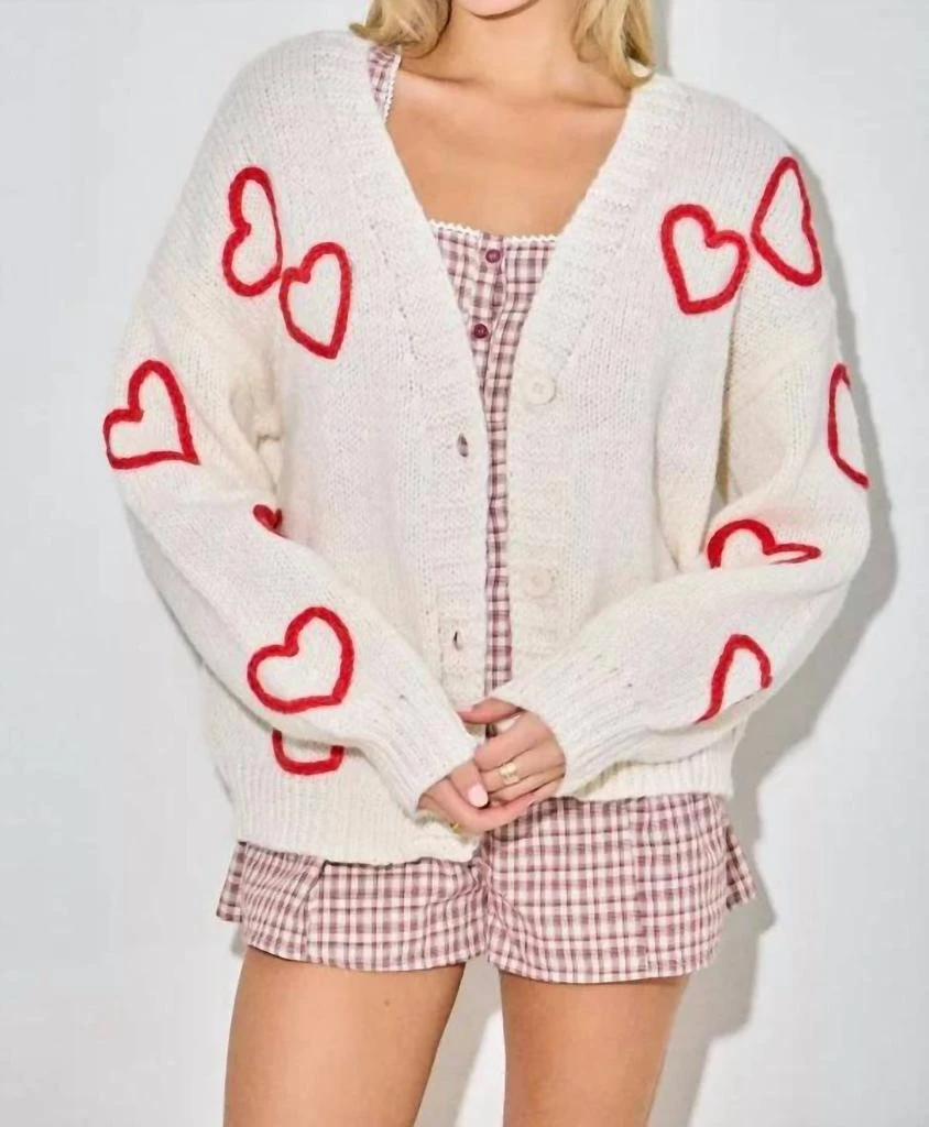 Baevely by Wellmade Baevely By Wellmade - Heart Cardigan