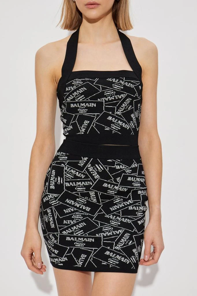 Balmain Balmain Logo Detailed Cropped Top 2