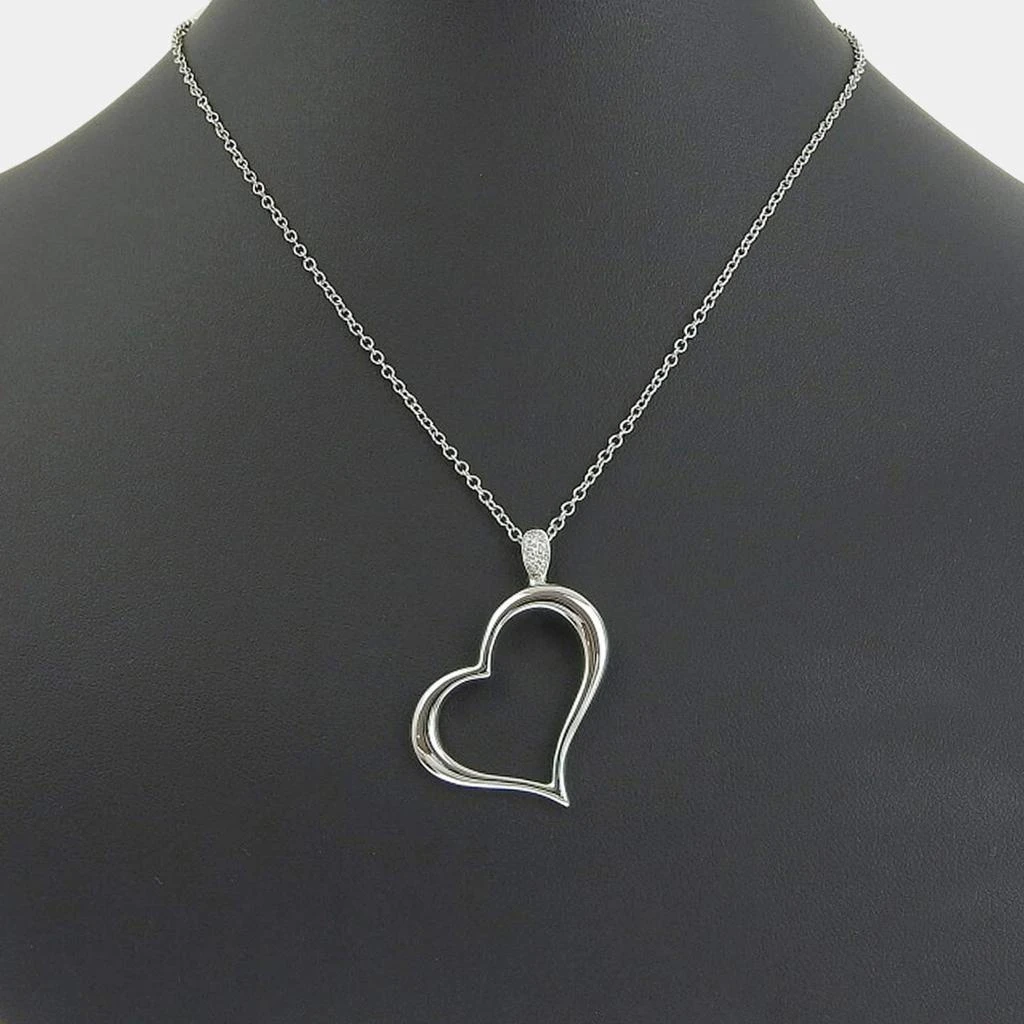 PIAGET Piaget 18K White Gold and Diamond Heart Pendant Necklace 6
