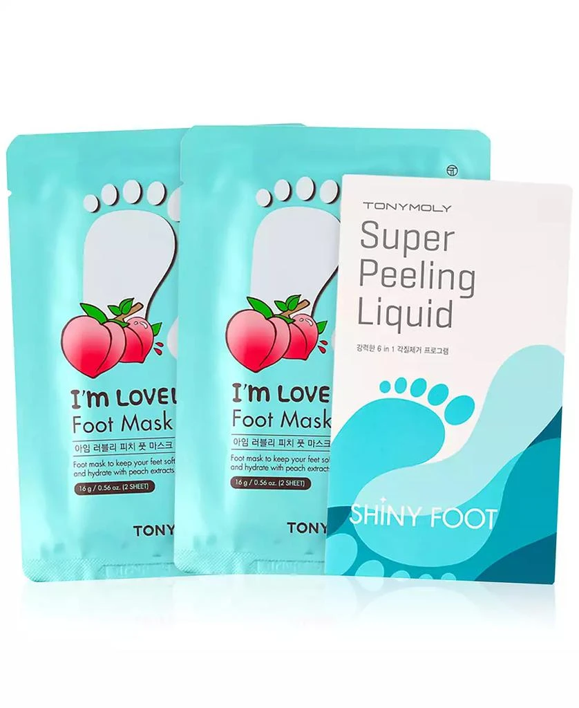 TONYMOLY 3-Pc. I'm Lovely Peach Foot Mask Set 1