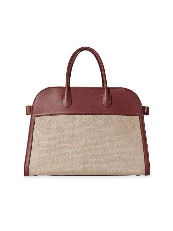 The Row Soft Margaux 15 Canvas & Leather Satchel 1