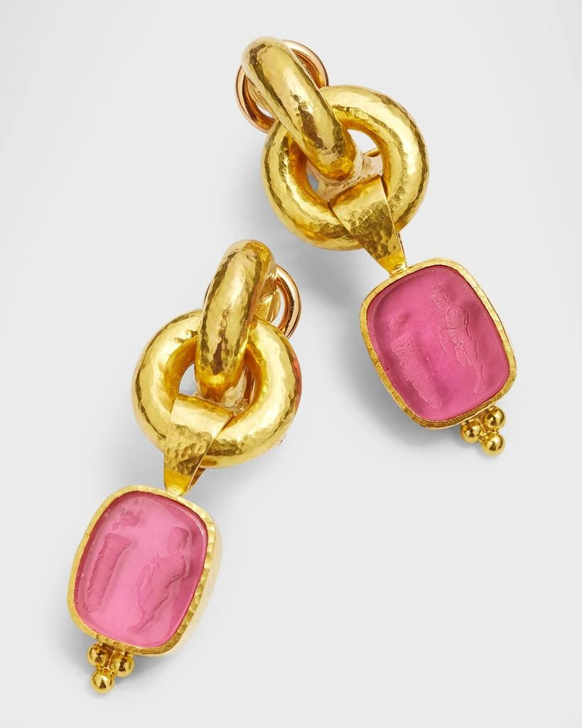 Elizabeth Locke Amber "God and Pillar" Cheerio Drop Earrings 3