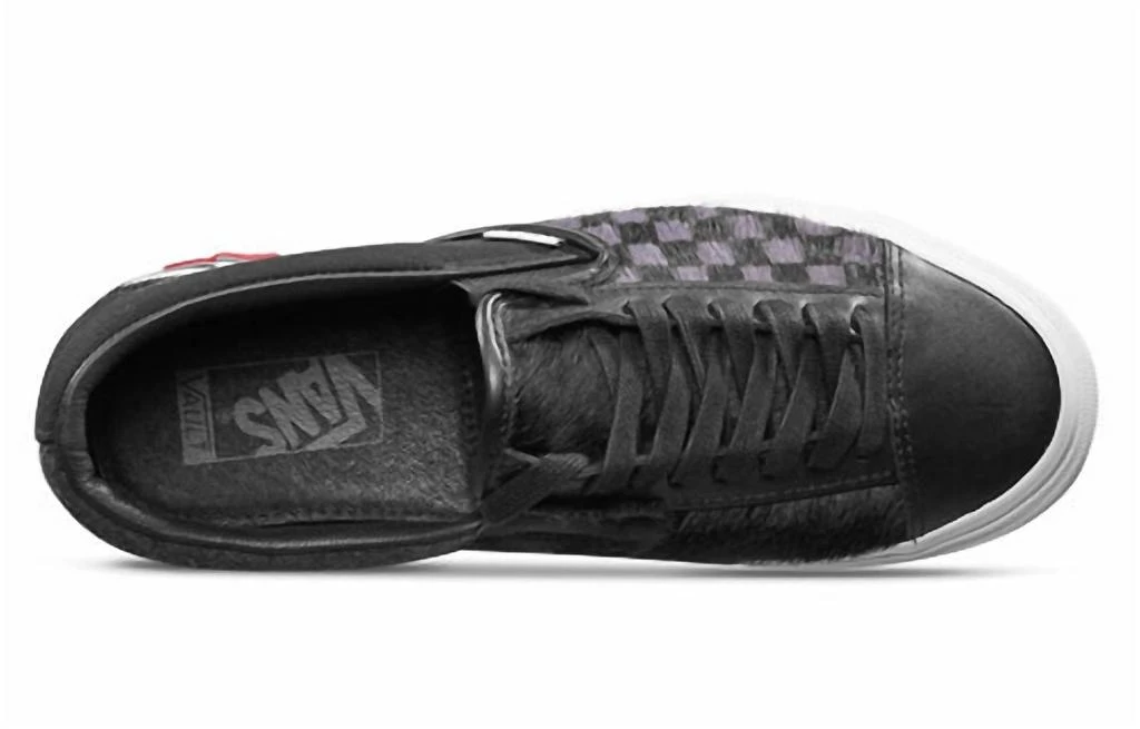 Vans Men's Slip-On Cap Lx Slip-On Shoe In Black/white 4