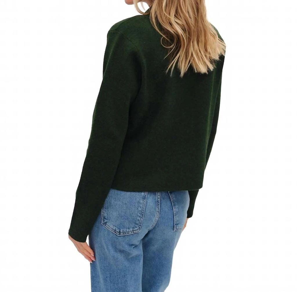 SIX/FIFTY Lynn Shawl Lapel Knit Blazer In Olive 2