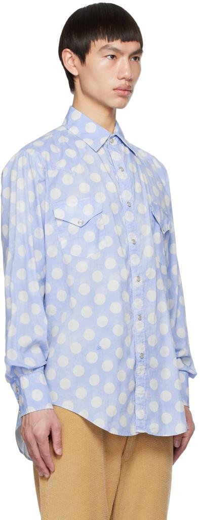 ERL Blue Polka Dot Shirt