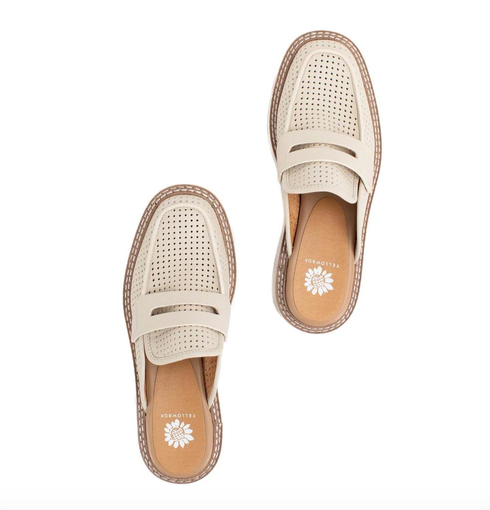 Yellow Box Yb Loafer Mule-Ivory In Beige
