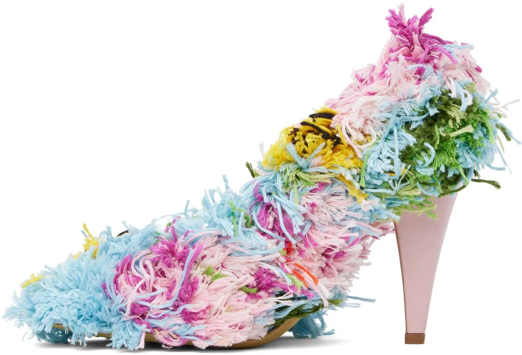 Moschino Multicolor Tufting Heels 3