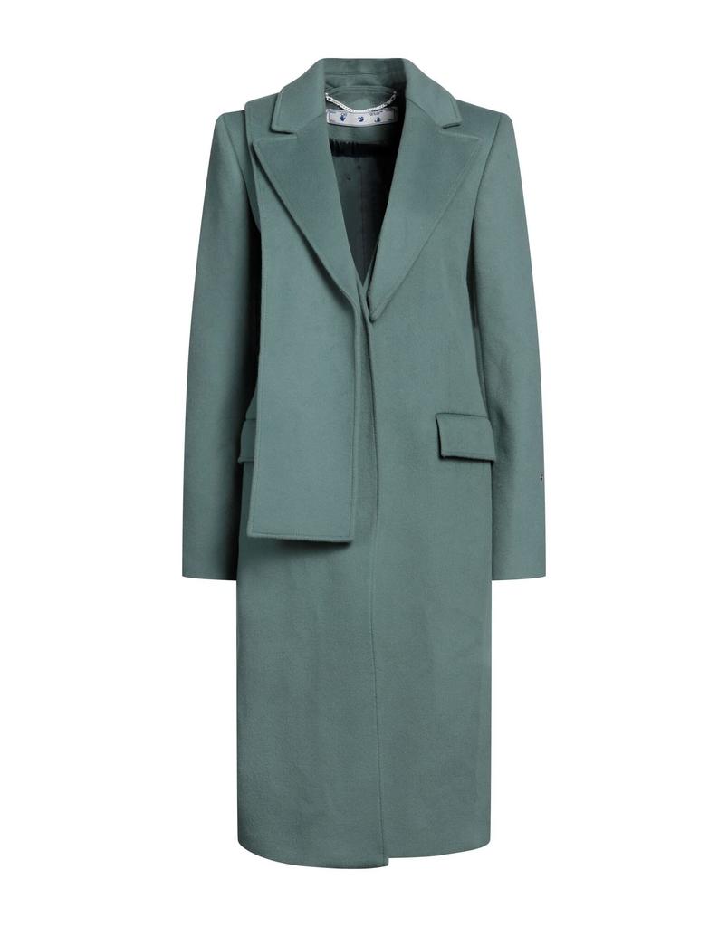 Off-White Virgin Wool & Cashmere Mid Length Tie Coat - Coats
