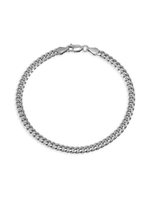 Saks Fifth Avenue Sterling Silver Curb Link Bracelet 1