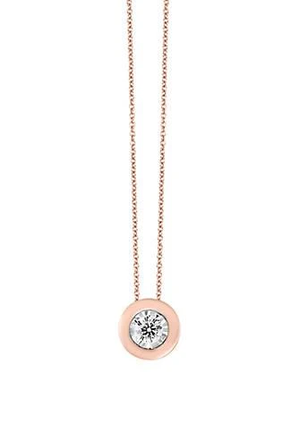 Effy 1/5 ct. t.w. Miracle Solitaire Pendant in 14k Rose Gold