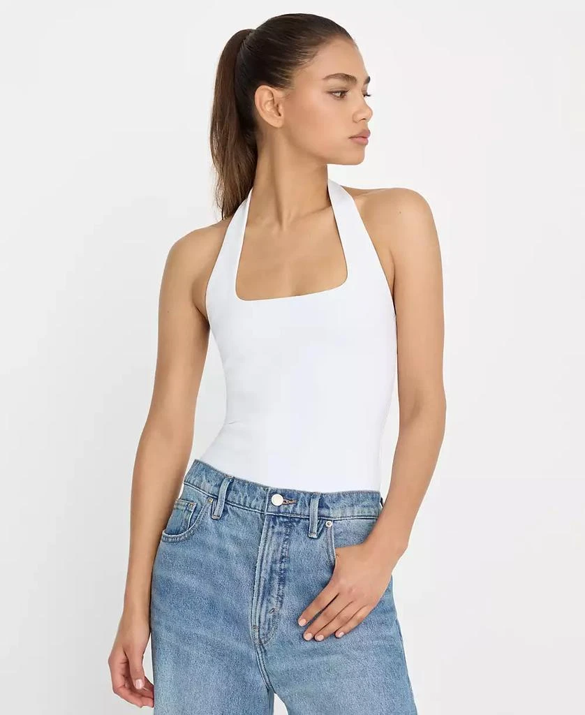 Good American Women
s Halter Square Neck Bodysuit