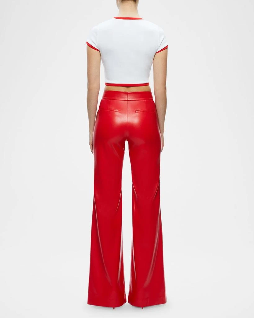 Alice + Olivia Dylan High-Rise Vegan Leather Pants 3