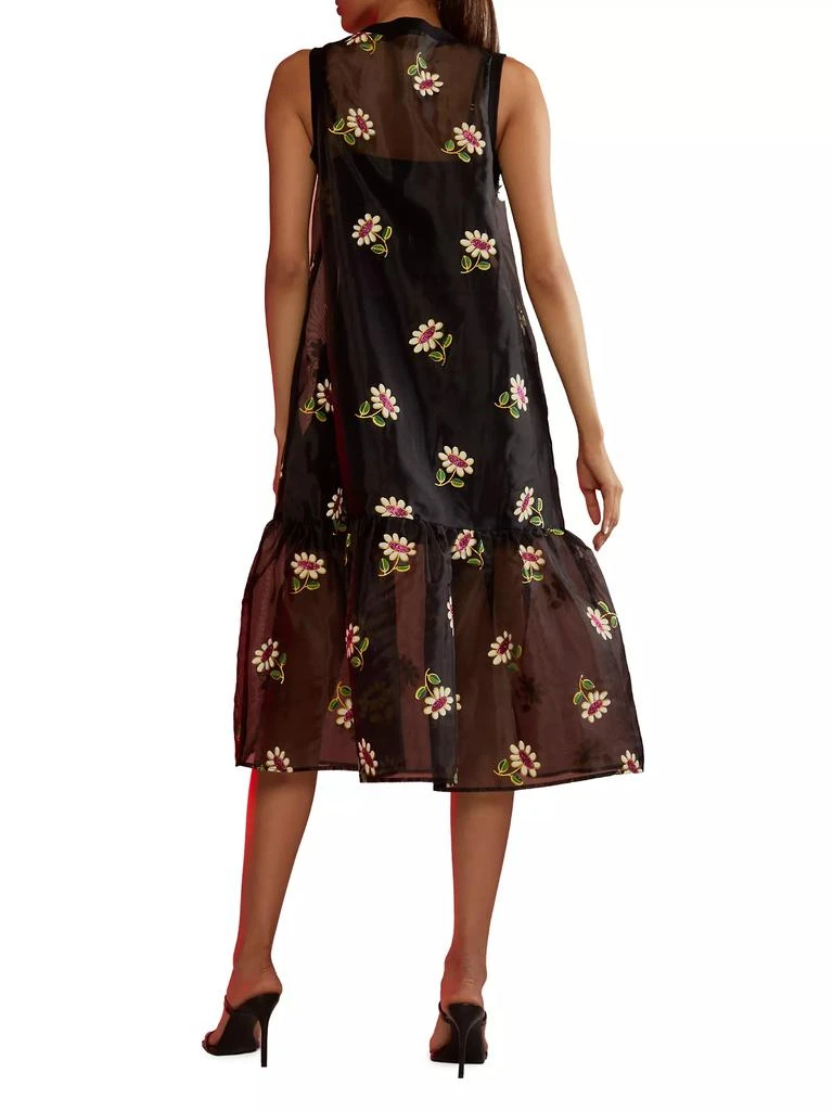 Cynthia Rowley Floral Organza Midi-Dress 3