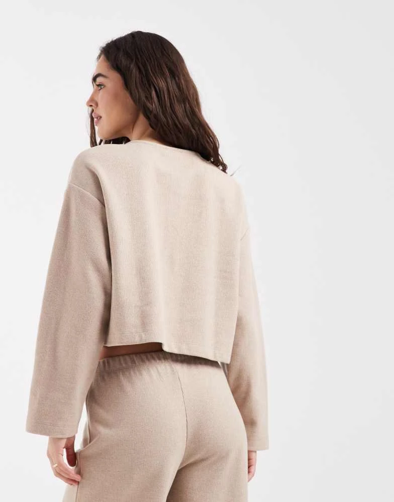 Miss Selfridge Miss Selfridge henley top co-ord in oatmeal rib 3