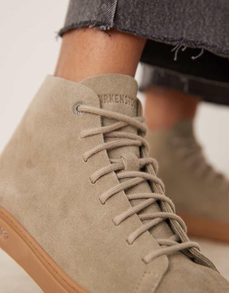 Shop Birkenstock Unisex Bend mid trainers in taupe on Sale at