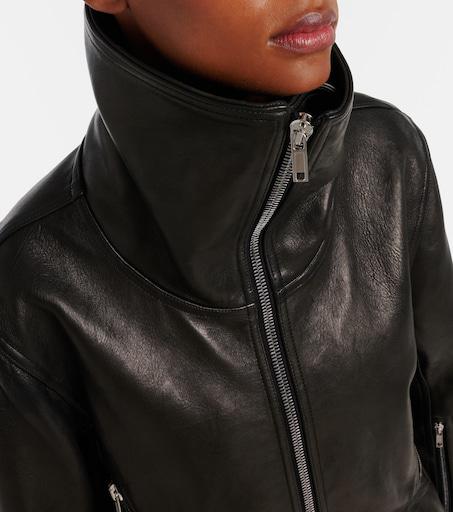 Ekam 風 asymmetry leather rick owens Rick Owens // Asymmetrical Black Leather Jacket – VSP Consignment