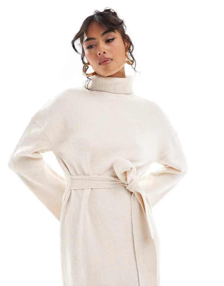 Shop Pretty Lavish tie waist knitted midaxi dress in cream on Sale at  BeyondStyle  Get 25% Off Pretty Lavish tie waist knitted midaxi dress in  cream with Limited-Time Flash Deals, Exclusive