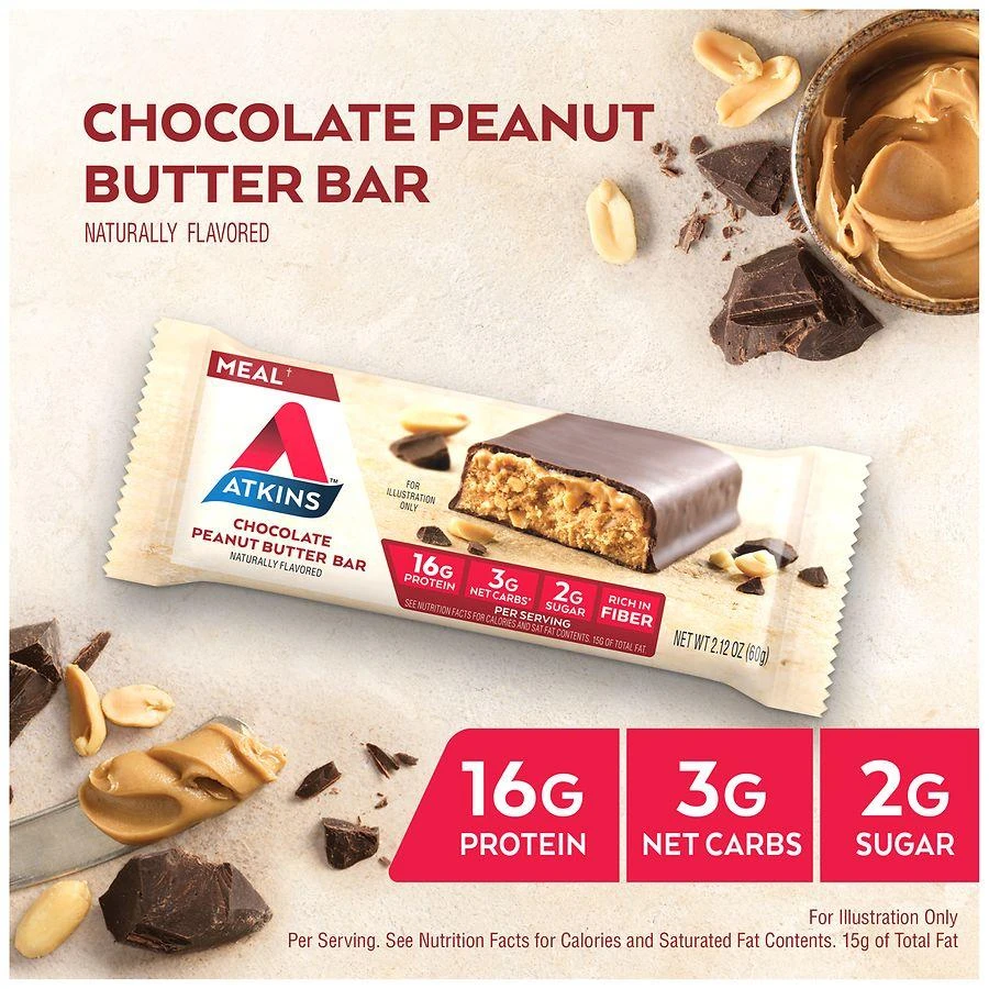 Atkins Meal Bars Chocolate Peanut Butter 5