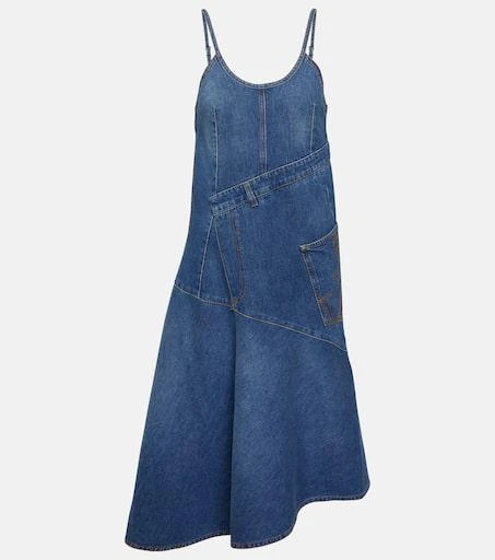JW Anderson Asymmetric denim midi dress 1