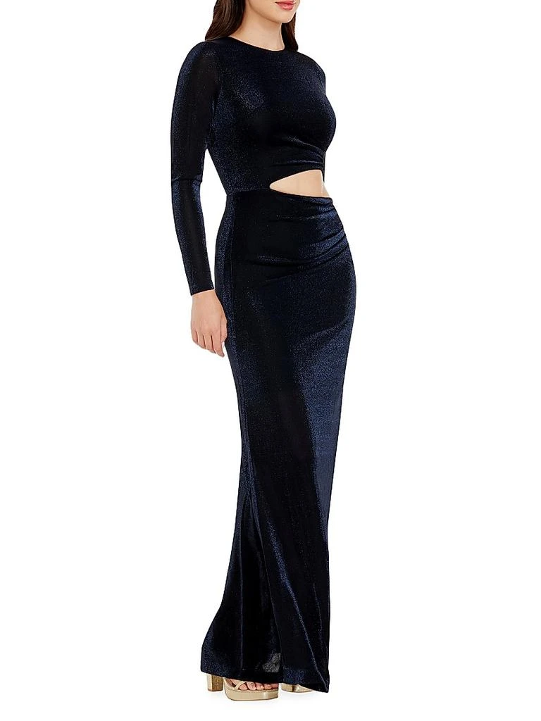 Dress The Population Candace Metallic Jersey Cut-Out Maxi Dress 4