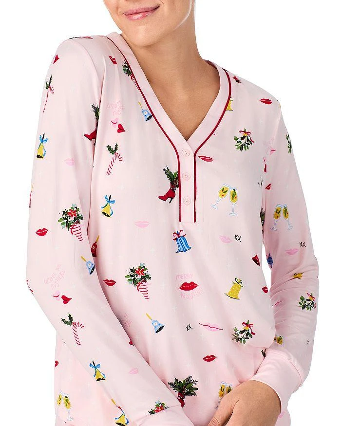 Kate Spade Jersey Henley Christmas Pajama Set 3