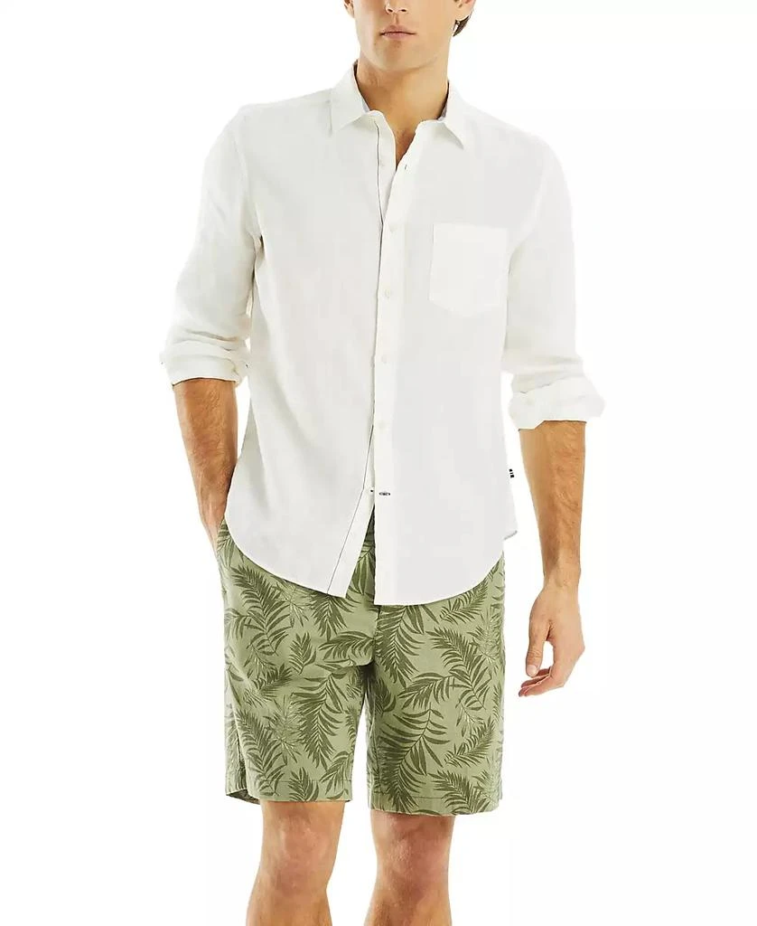 Nautica Men's Pleated Leaf Print 8-1/2" Shorts 4